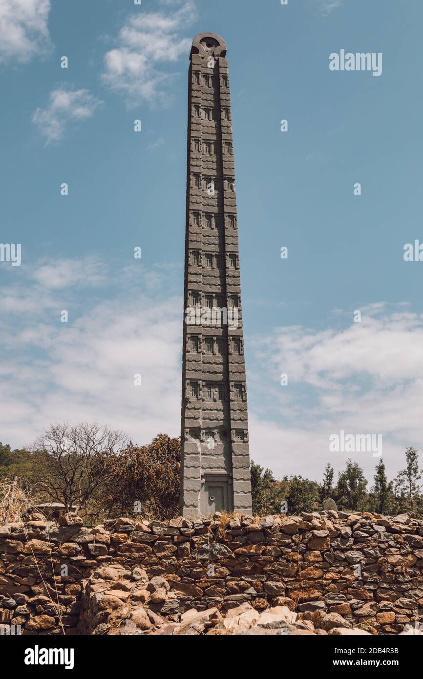 Famous Ancient monolith stone obelisk, symbol of the