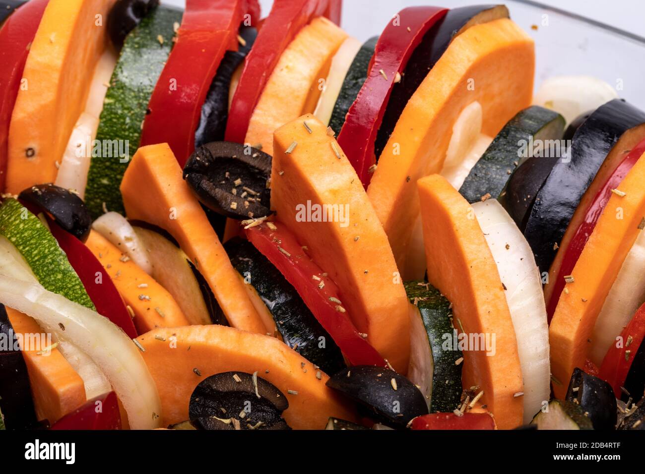 Ratatouille, French Provençal stewed vegetable dish originating in Nice Stock Photo Alamy