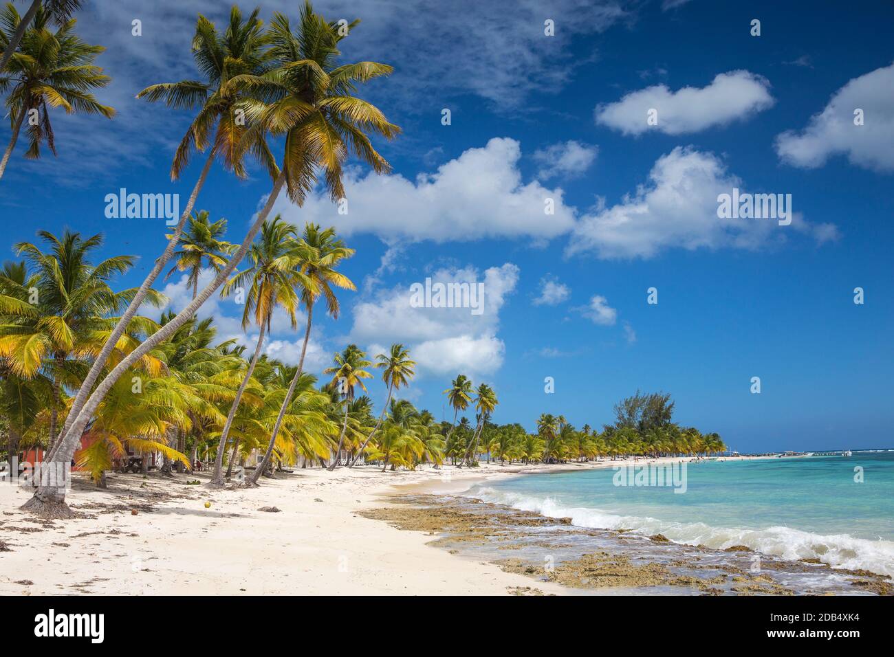 Dominican Republic, Punta Cana, Parque Nacional del Este, Saona Island, Mano Juan, a picturesque fishing village Stock Photo