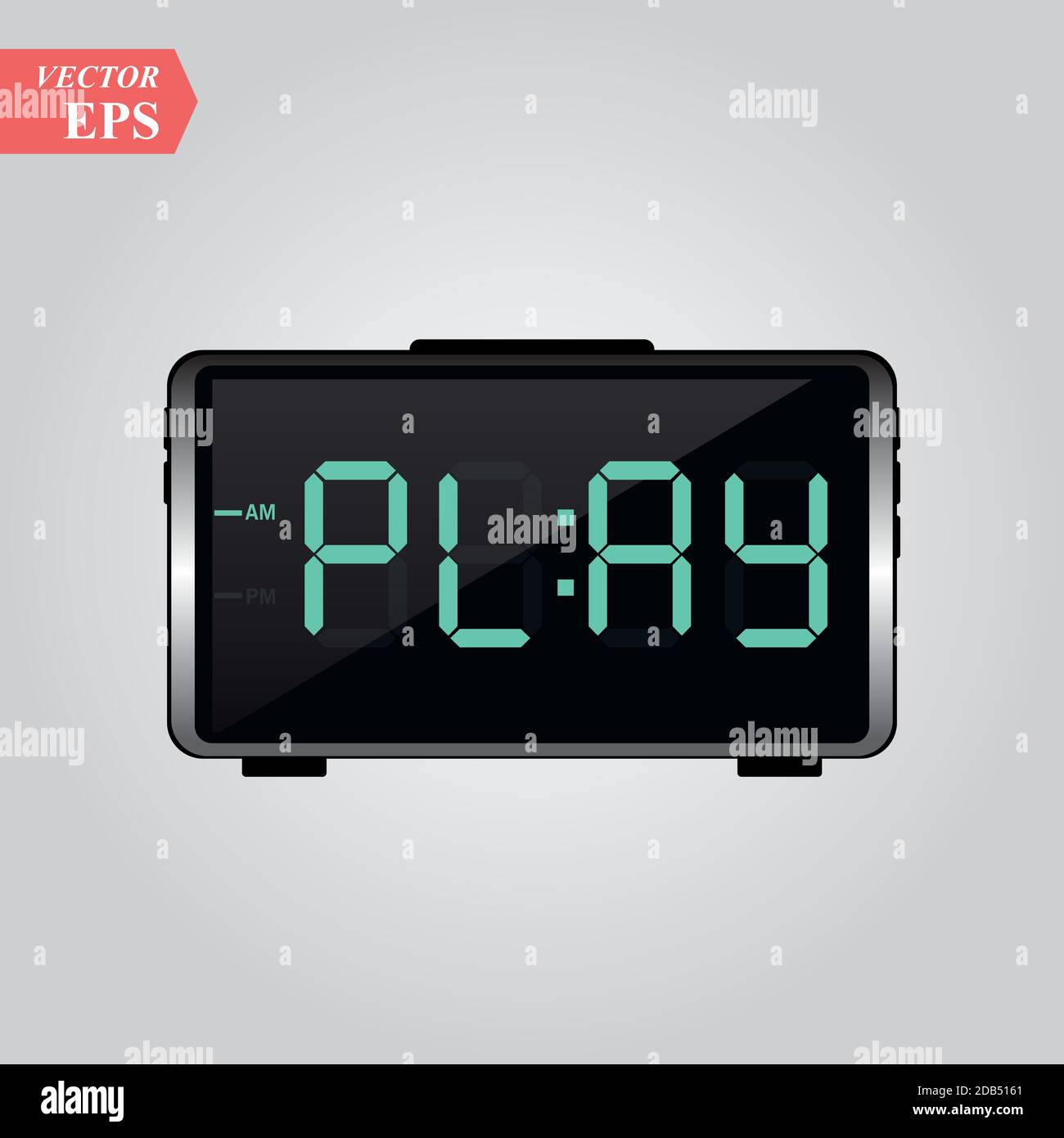 Vintage digital clock Stock Vector Images - Alamy