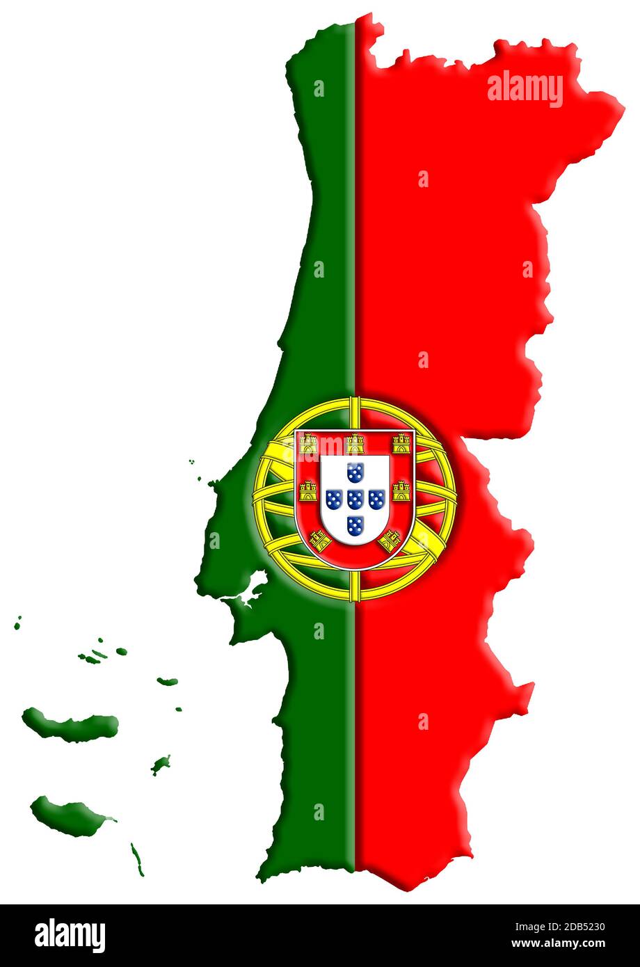 Portugal Flag Map Cut Out Stock Images Pictures Alamy