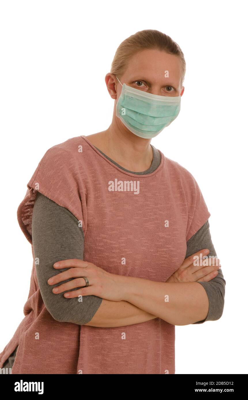schutzmaske grippe corona covid19 krank infektion mundschutz ansteckung  virus Stock Photo - Alamy