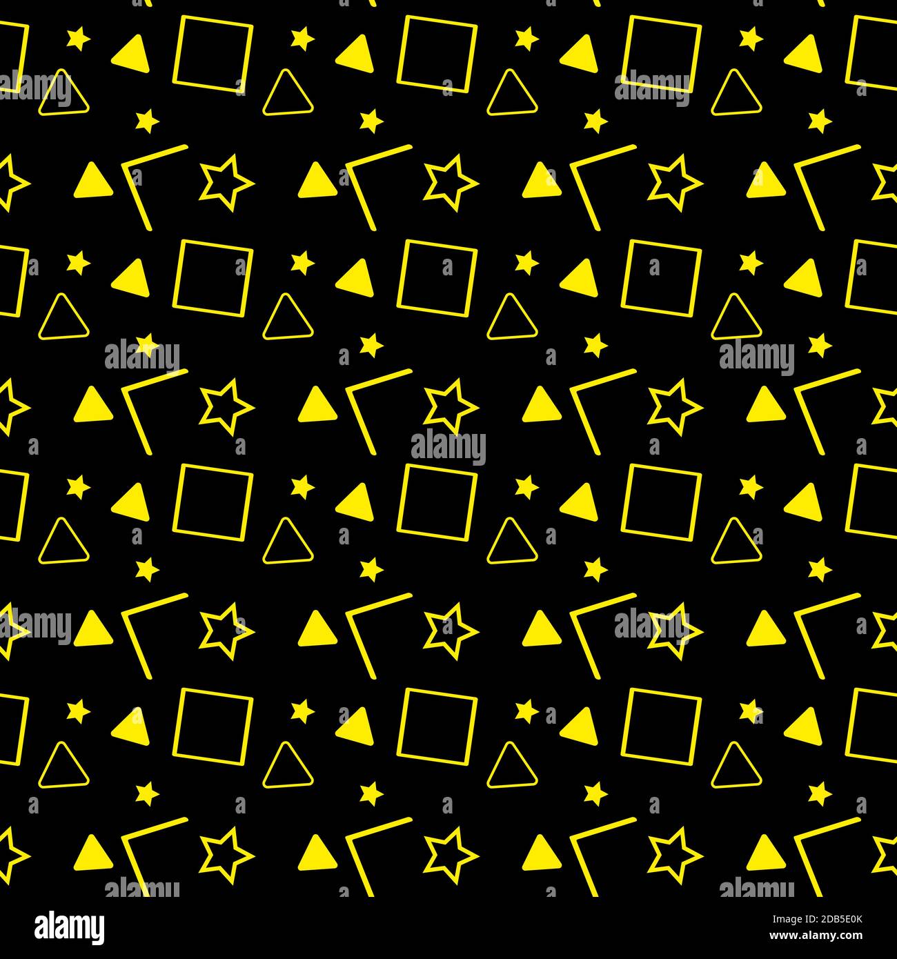 Vector seamless pattern in 90s style. Geometric shapes of triangle ...