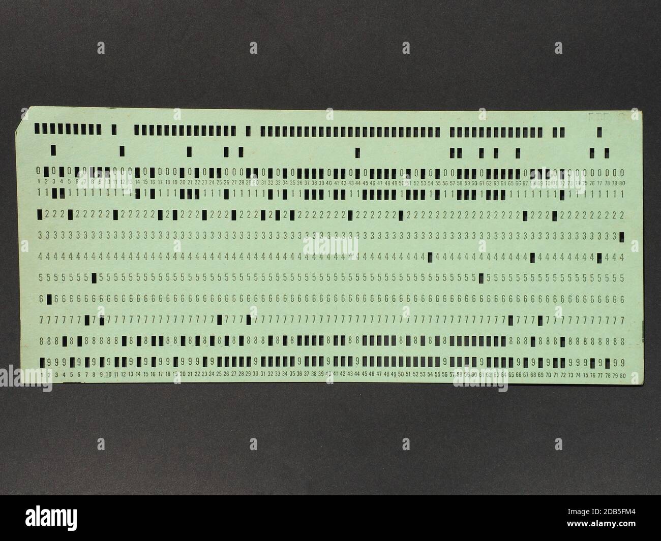 vintage punched card for computer data storage and programming Stock ...