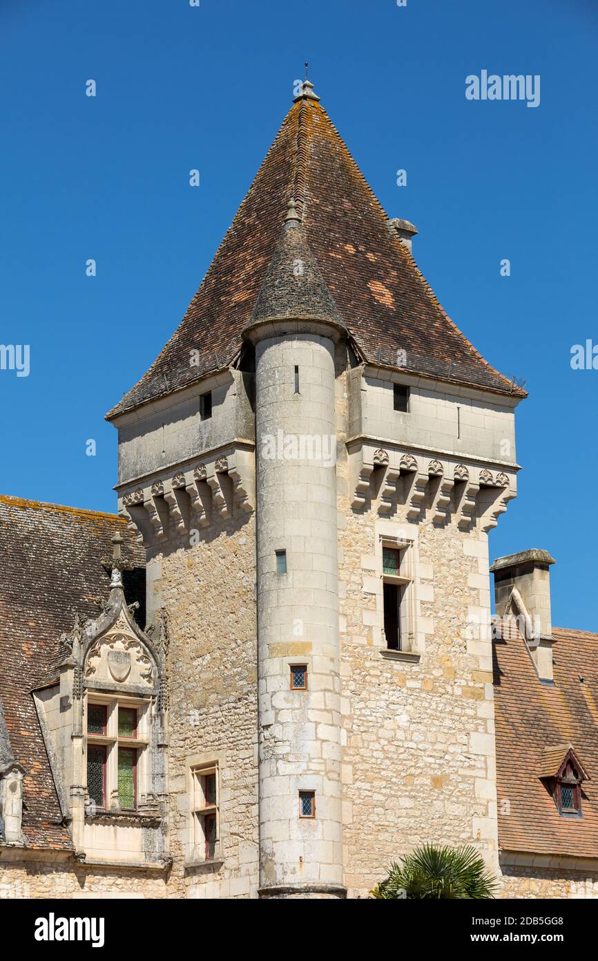 Milandes, France - September 4, 2018: Chateau des Milandes, a castle  in the Dordogne, from the forties to the sixties of the twentieth century belong Stock Photo