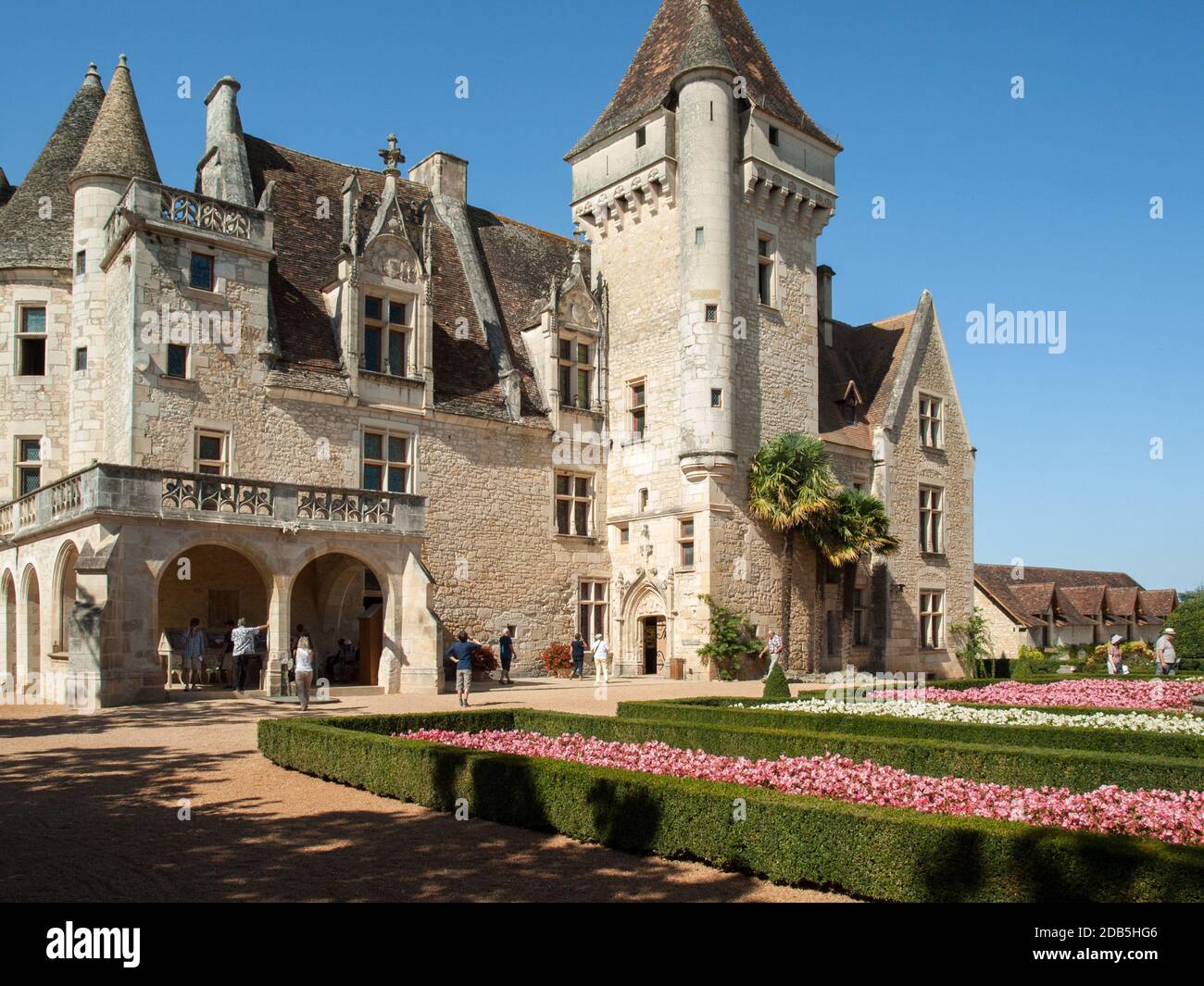 Milandes, France - September 4, 2018: Chateau des Milandes, a castle  in the Dordogne, from the forties to the sixties of the twentieth century belong Stock Photo