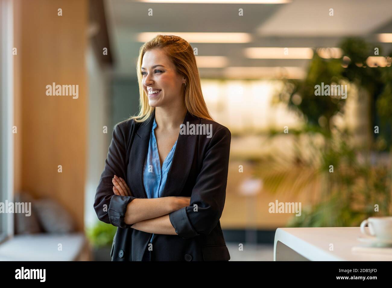 Portrait of an young businesswoman in a modern office Stock Photo - Alamy