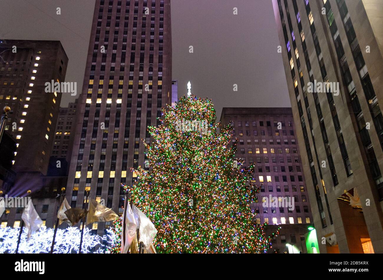 Impressive NYC Manhattan Christmas Tree at Rockefeller Center