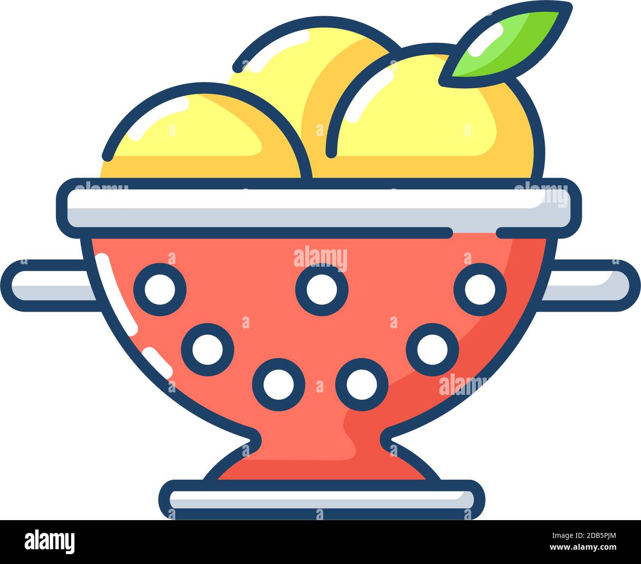 Colander RGB color icon Stock Vector