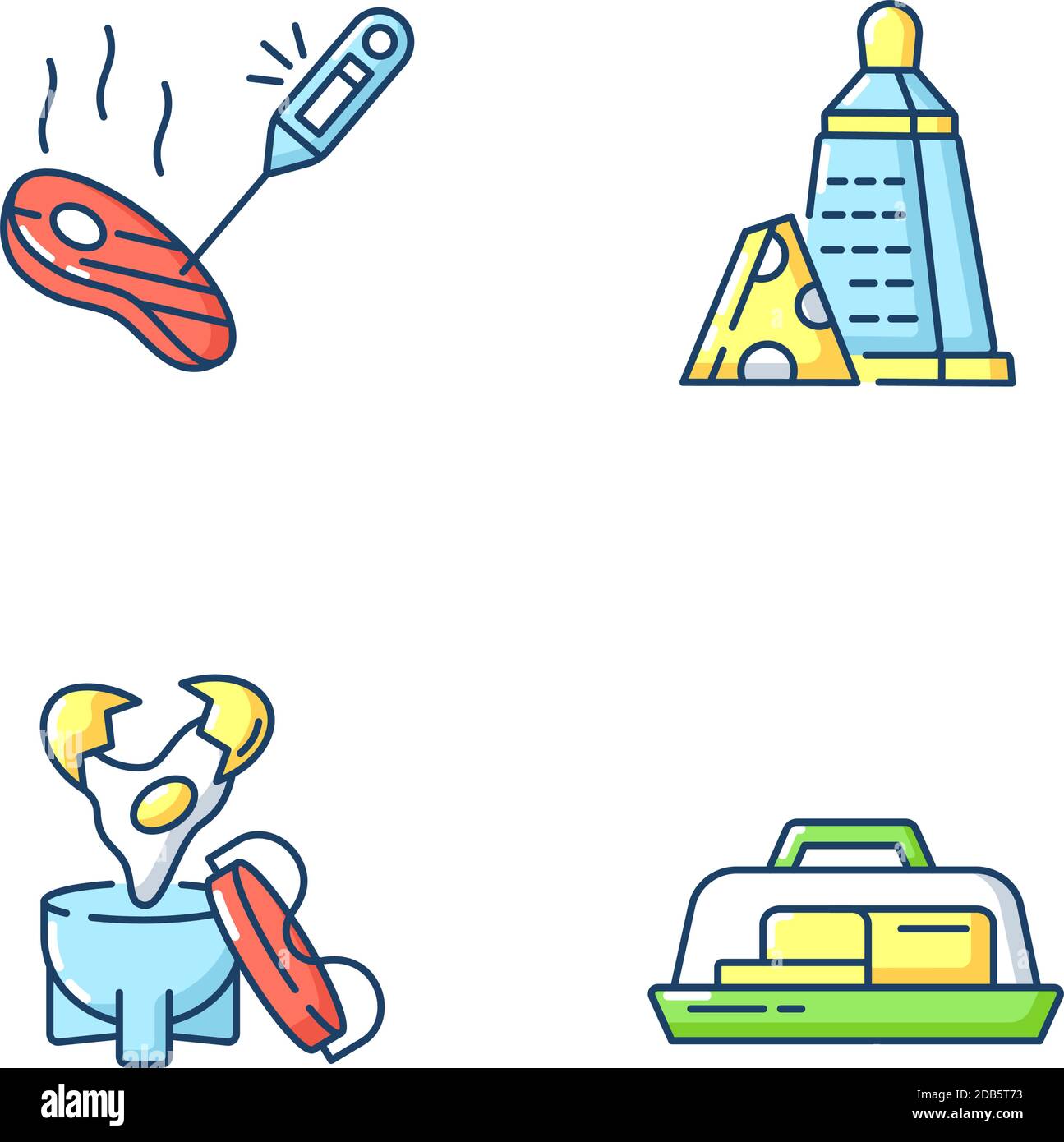 Kitchen appliance RGB color icons set Stock Vector Image & Art - Alamy