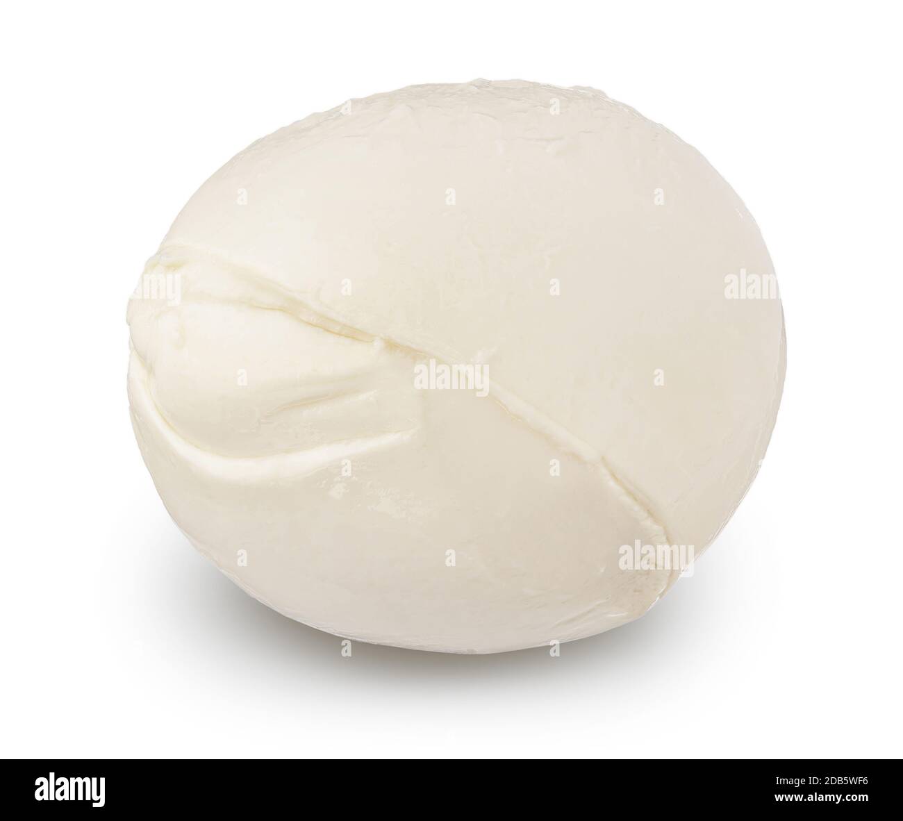 Mozzarella cheese isolated on white background with clipping path and full depth of field Stock Photo
