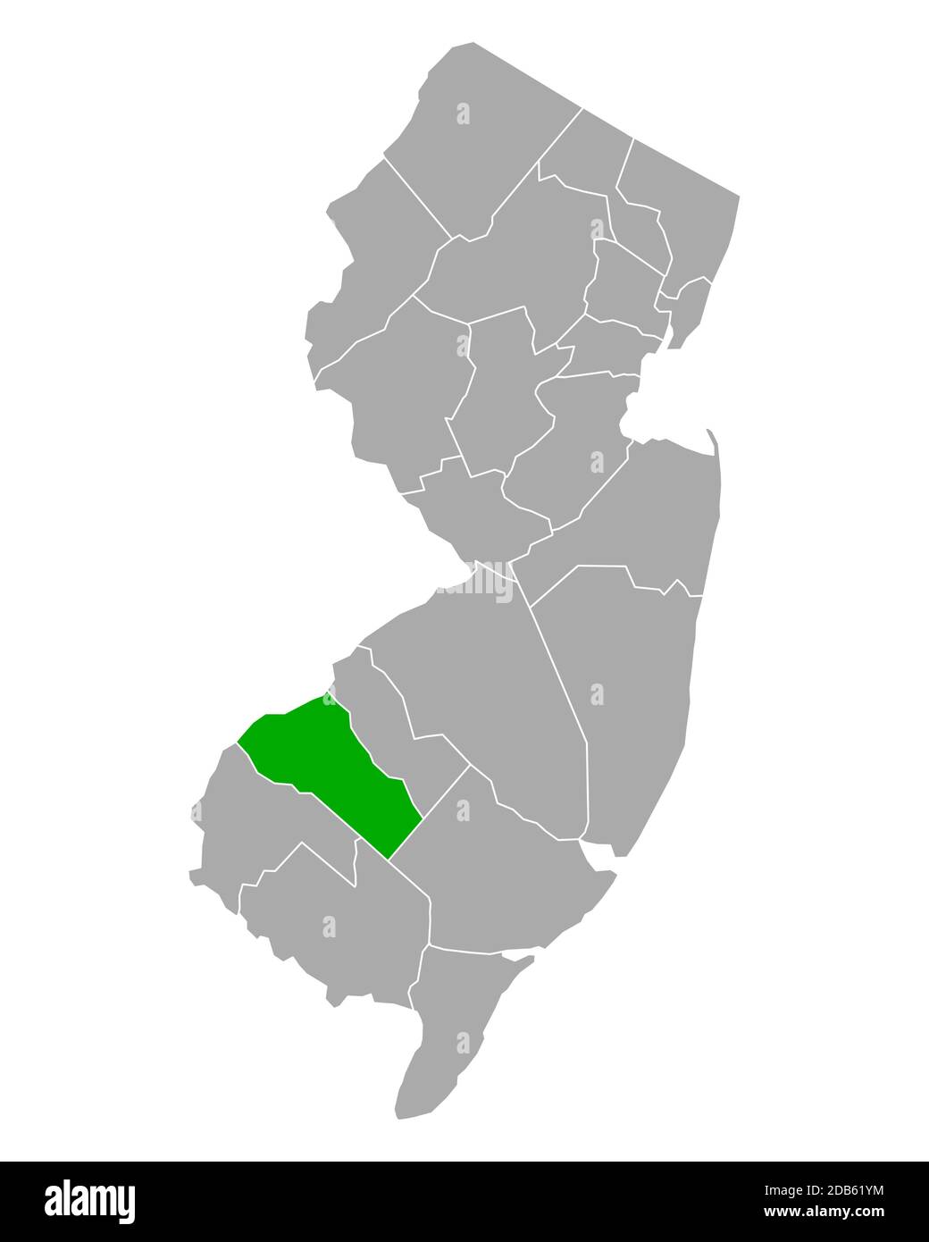 Map of Gloucester in New Jersey Stock Photo