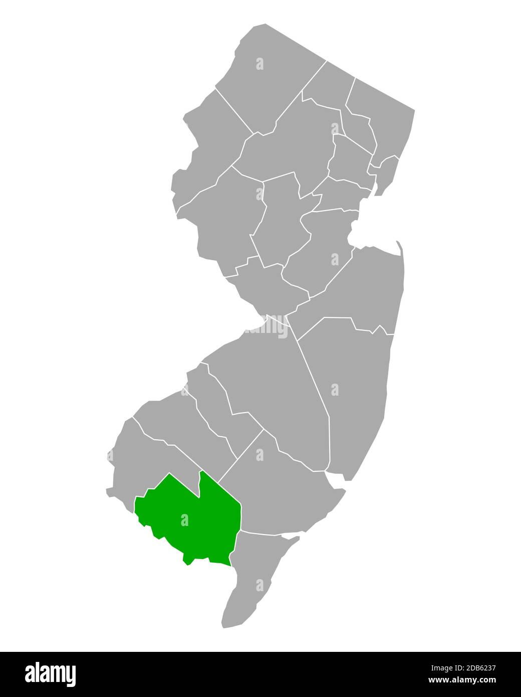 Map of Cumberland in New Jersey Stock Photo Alamy