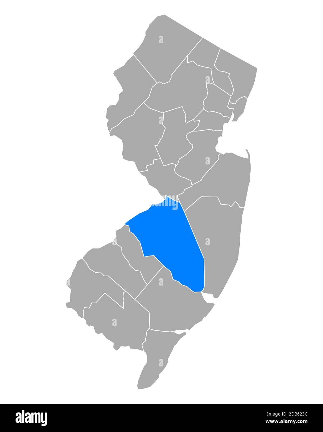 Map of Burlington in New Jersey Stock Photo Alamy