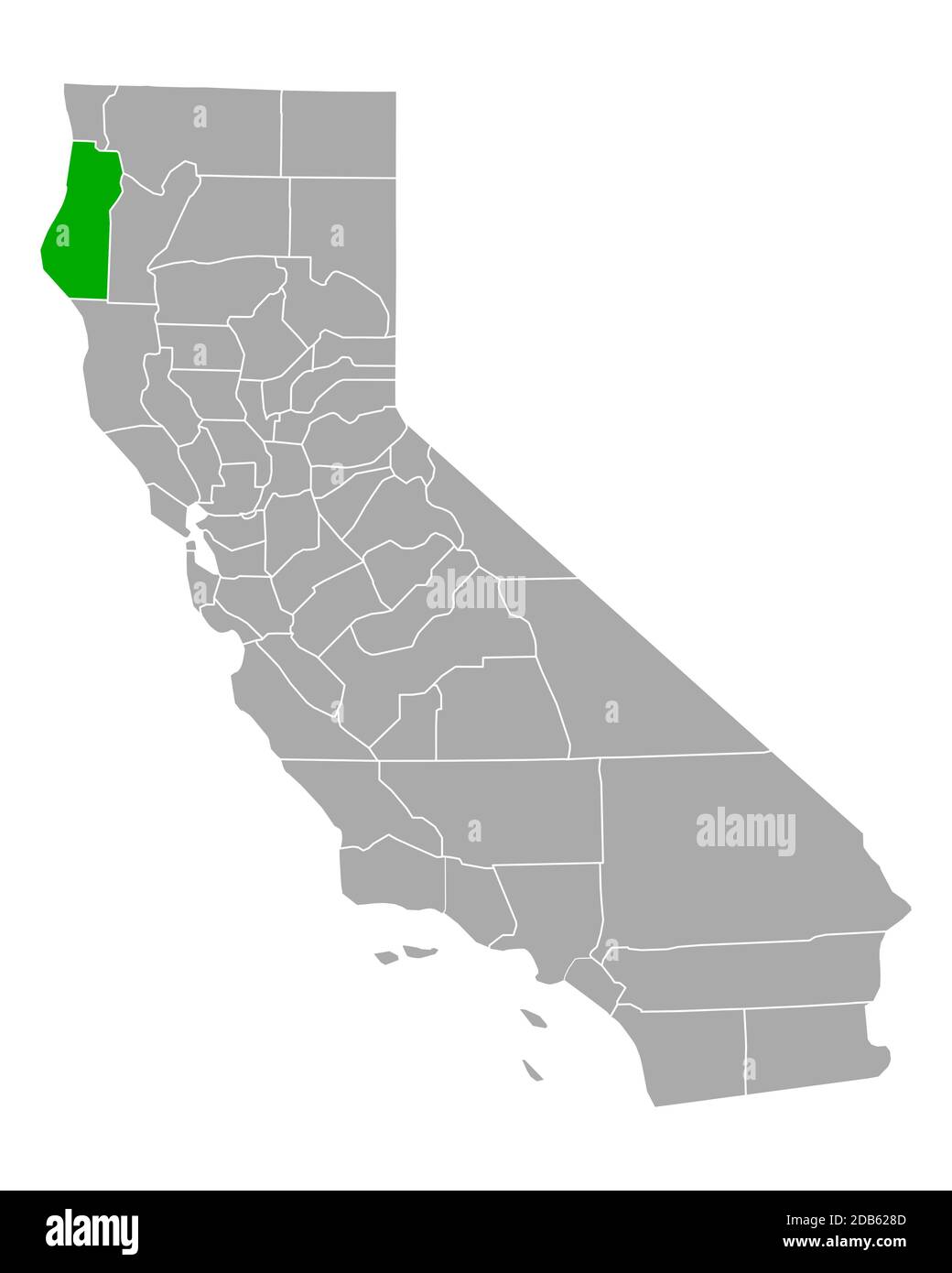 Humboldt county map hi res stock - Map Of Humboldt In California 2DB628D