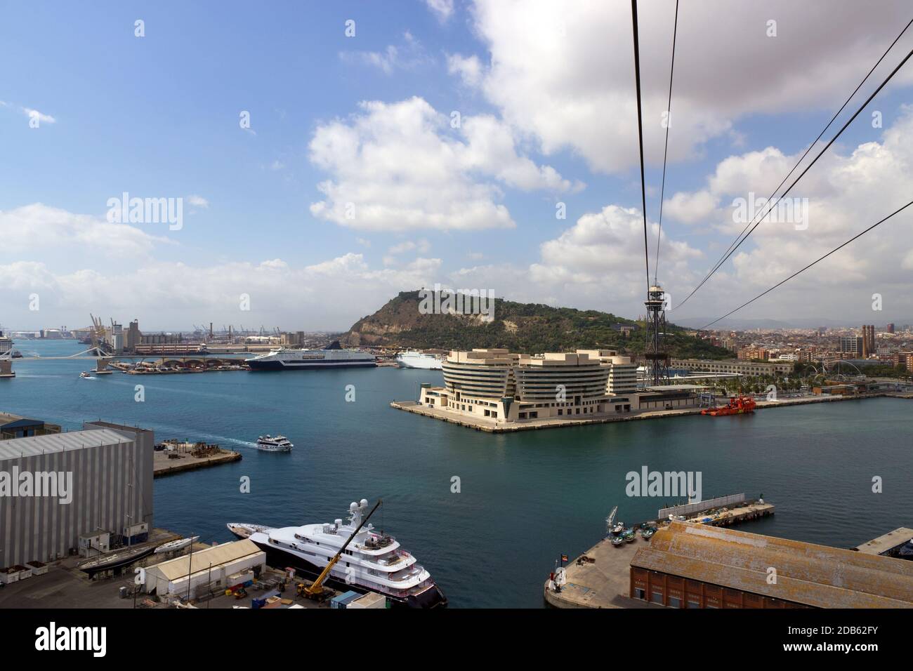 Cable car ride to Montjuic. Barcelona. Spain Stock Photo - Alamy