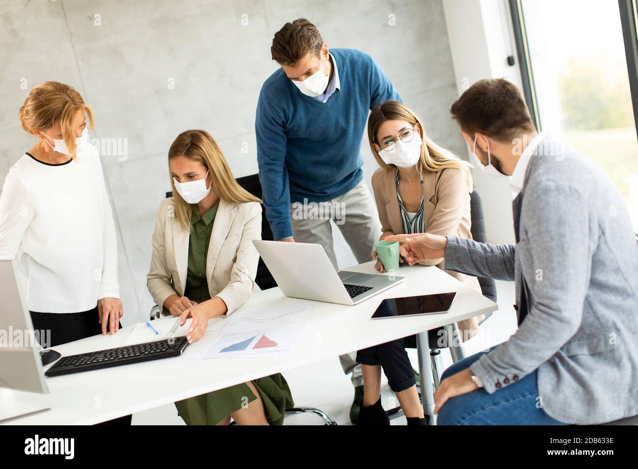 Group of business people have a meeting and working in the office and ...