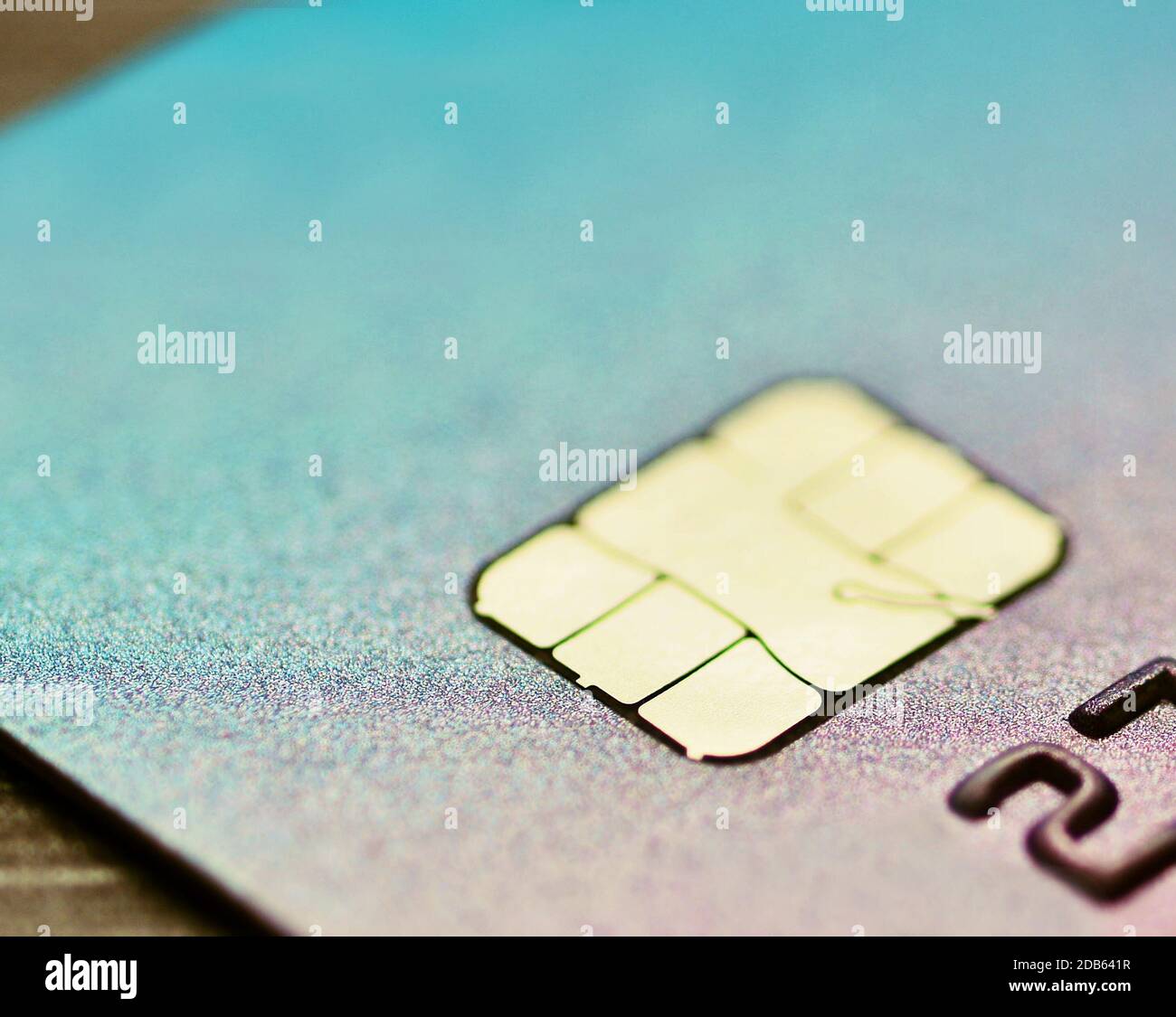 Close-up of electronic EMV chip in credit card Stock Photo - Alamy