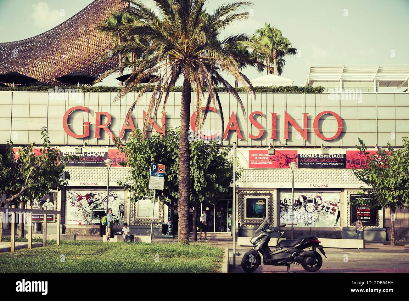 SPAIN - AUGUST 17: Gran Casino in Port Olympic, August 17, 2012, in Barcelona, Spain. Stock Photo
