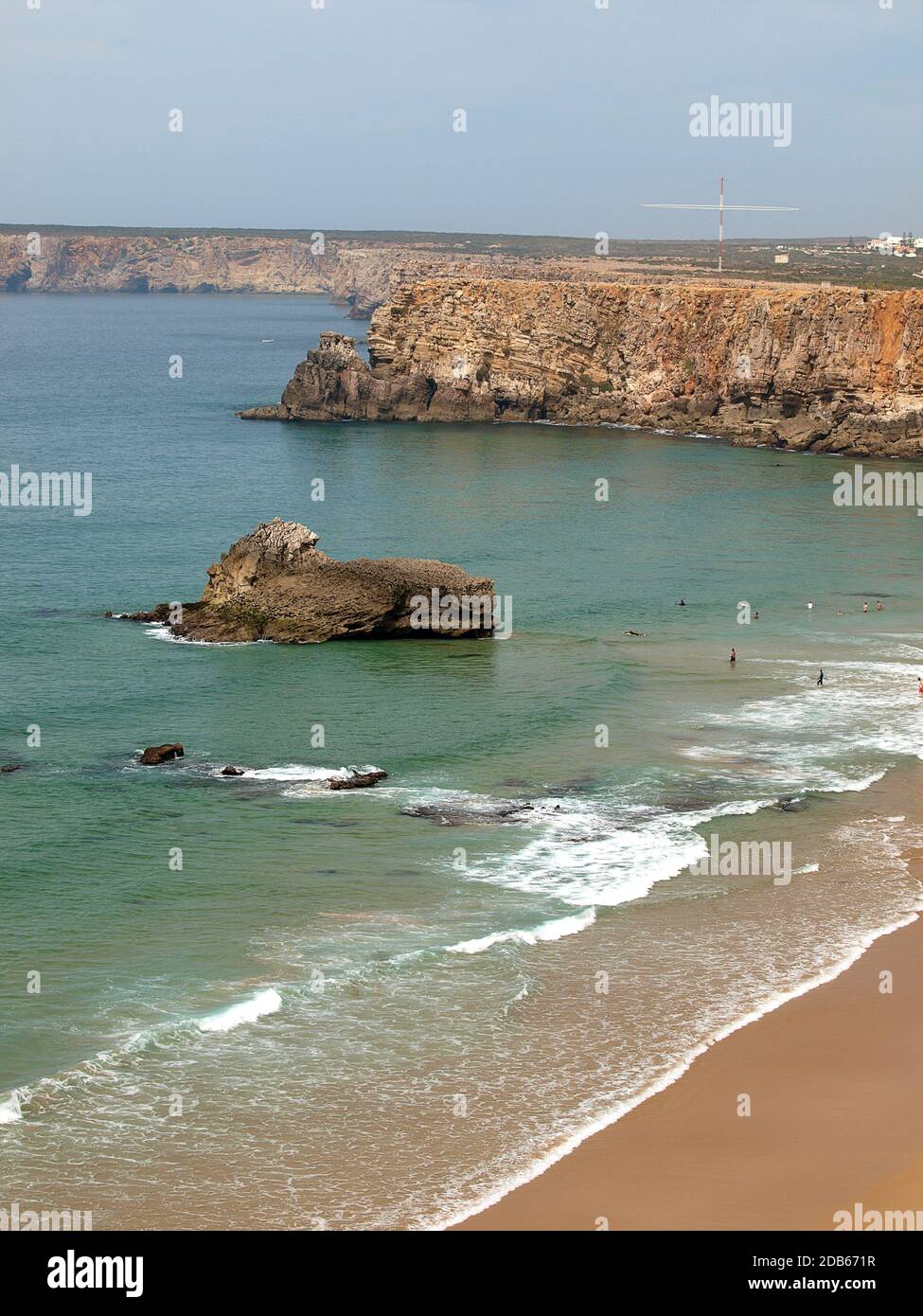 Monumental cliff coast near Cape St  Vincent, Portugal Stock Photo