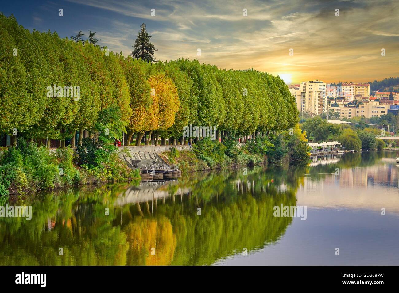 Panorama of Coimbra city in Portugal. Stock Photo