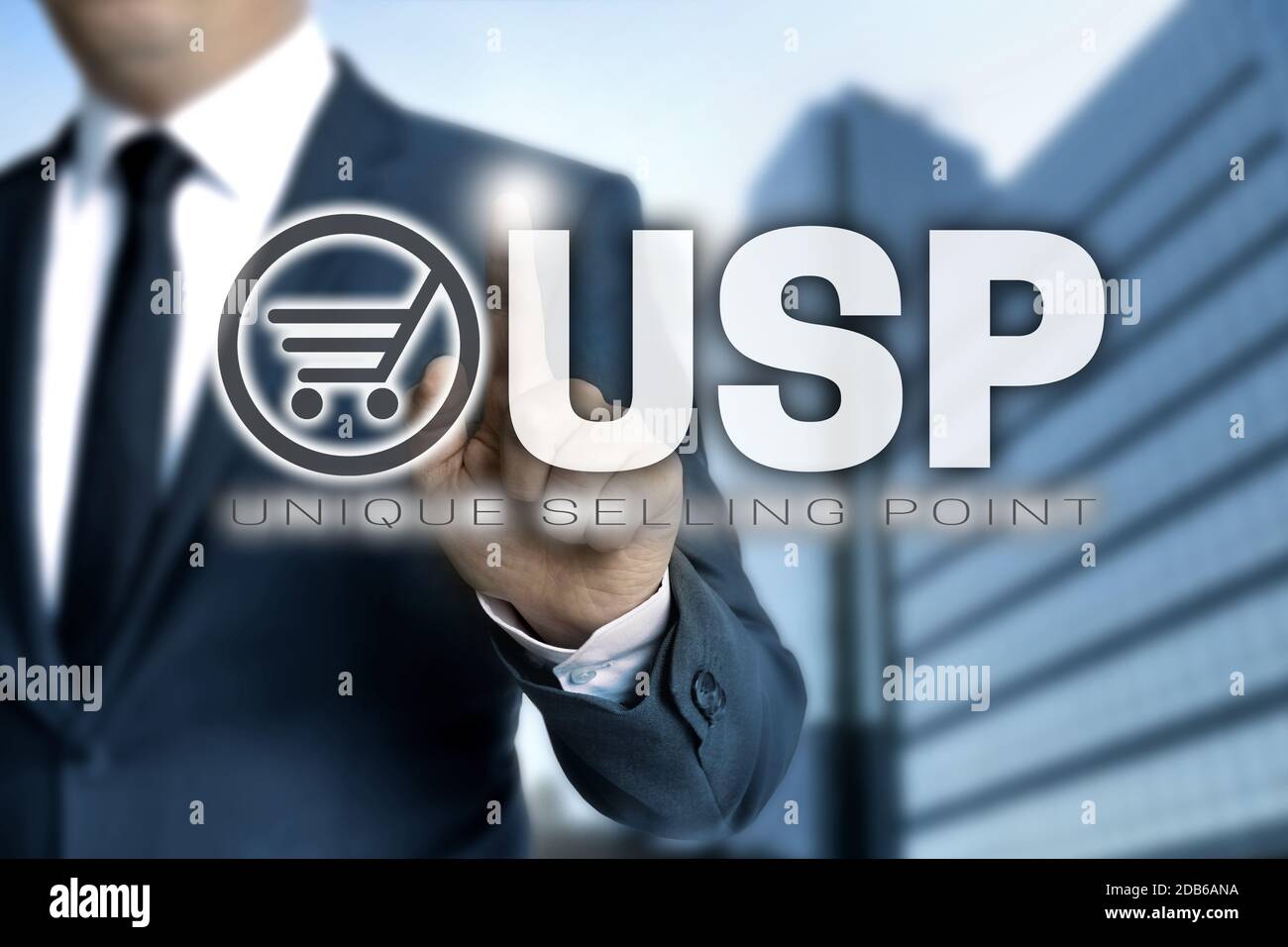 USP touchscreen is operated by businessman Stock Photo - Alamy