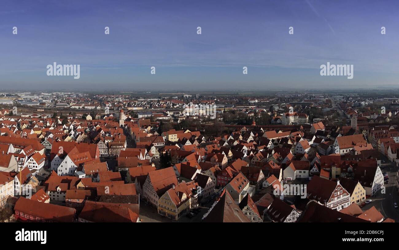 Panorama über Nordlingen Stock Photo
