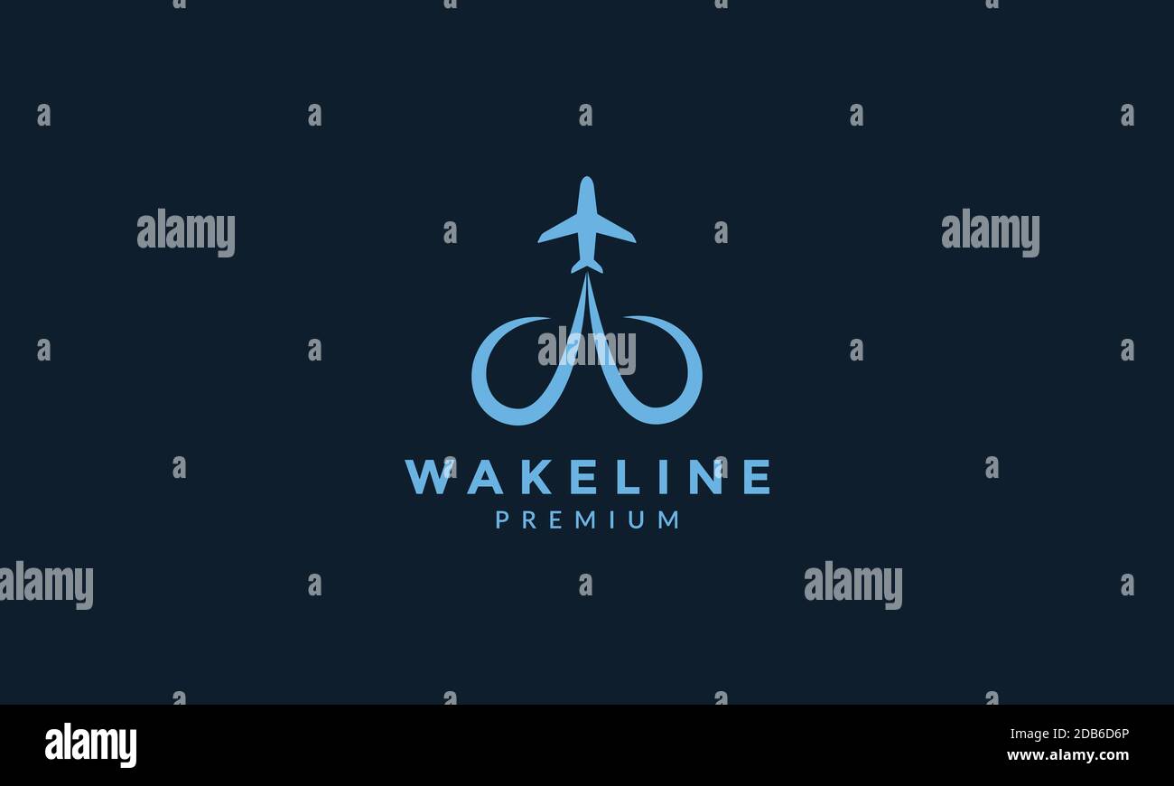 airplane start fly modern unique logo icon vector illustration design Stock Vector