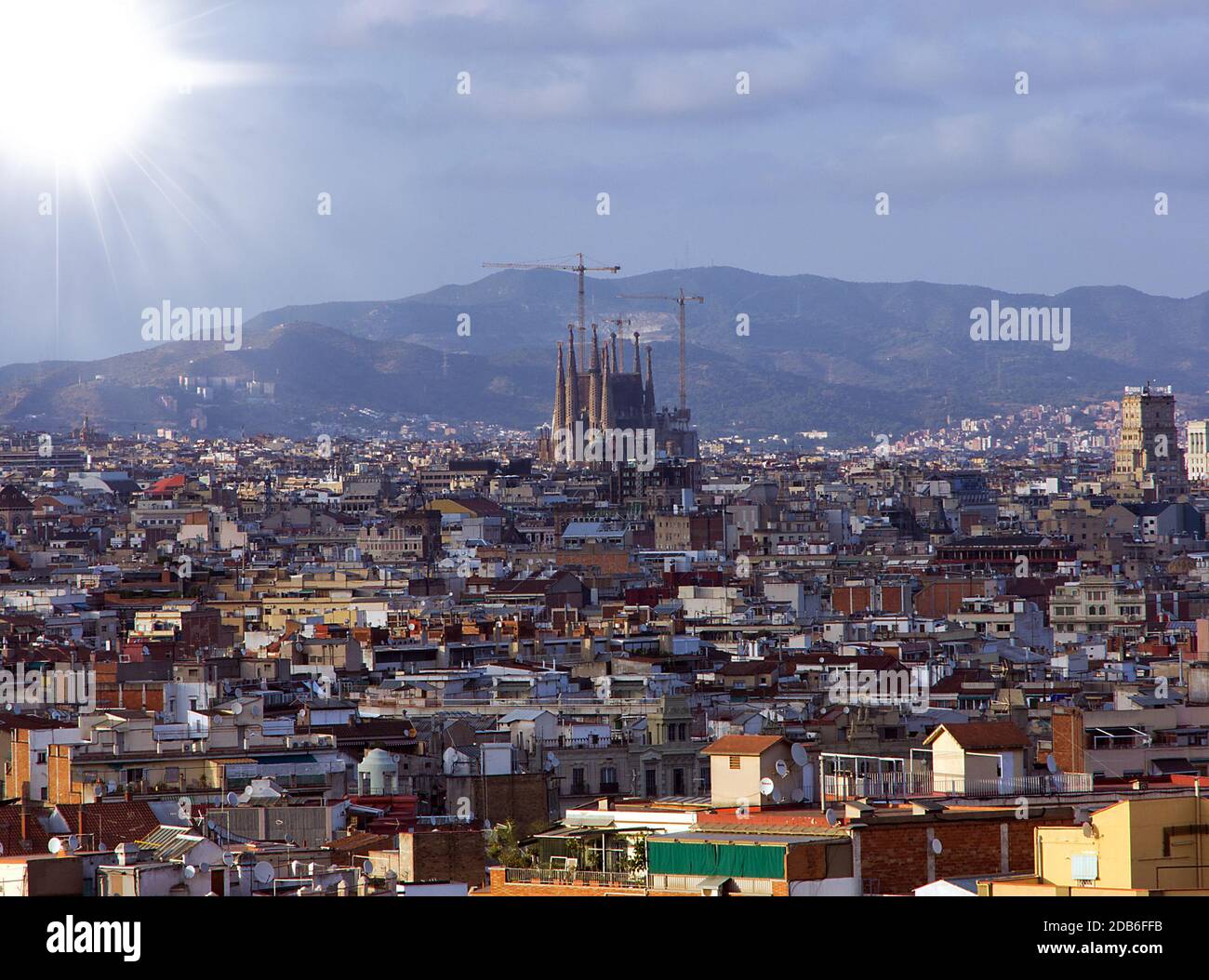 Spain - August 08: La Sagrada Familia In Night - Cathedral Designed By 