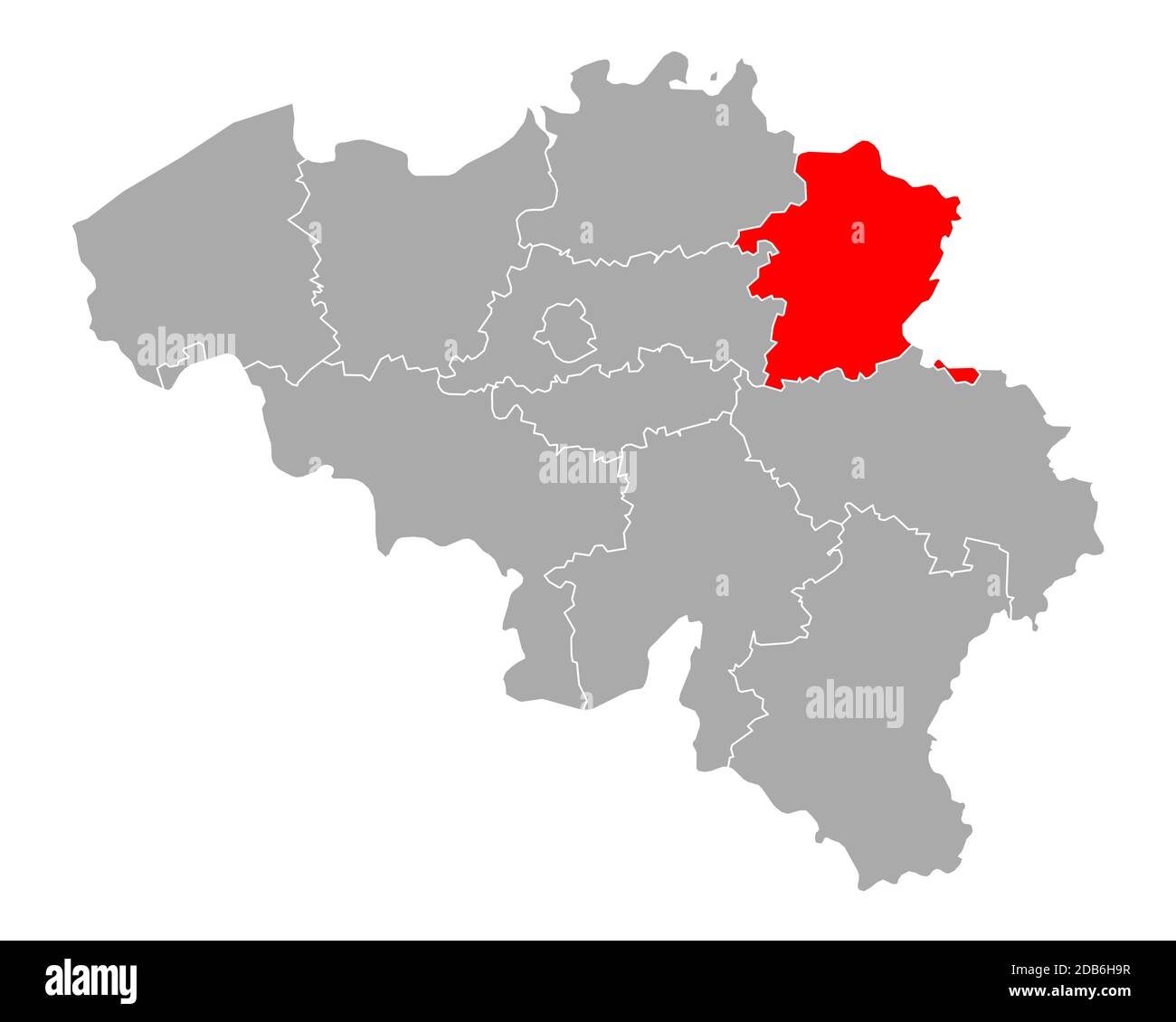Map of Limburg in Belgium Stock Photo