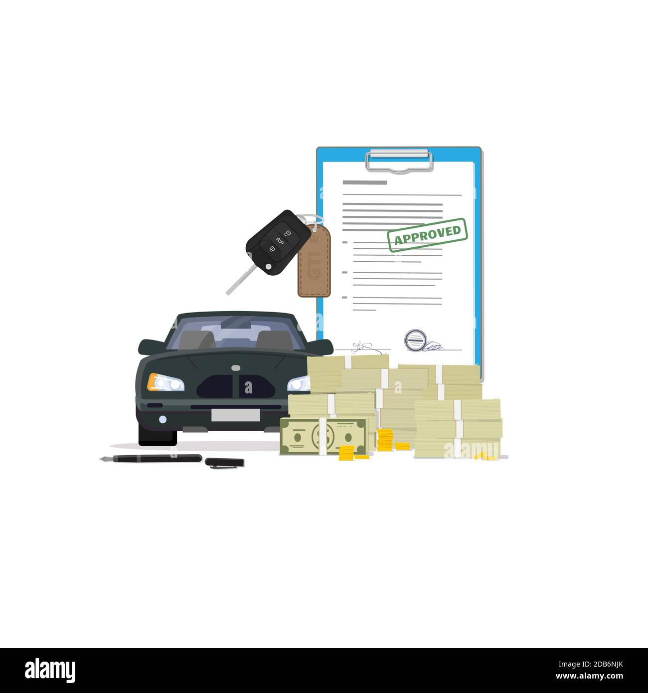 Car loan vector illustration Stock Vector