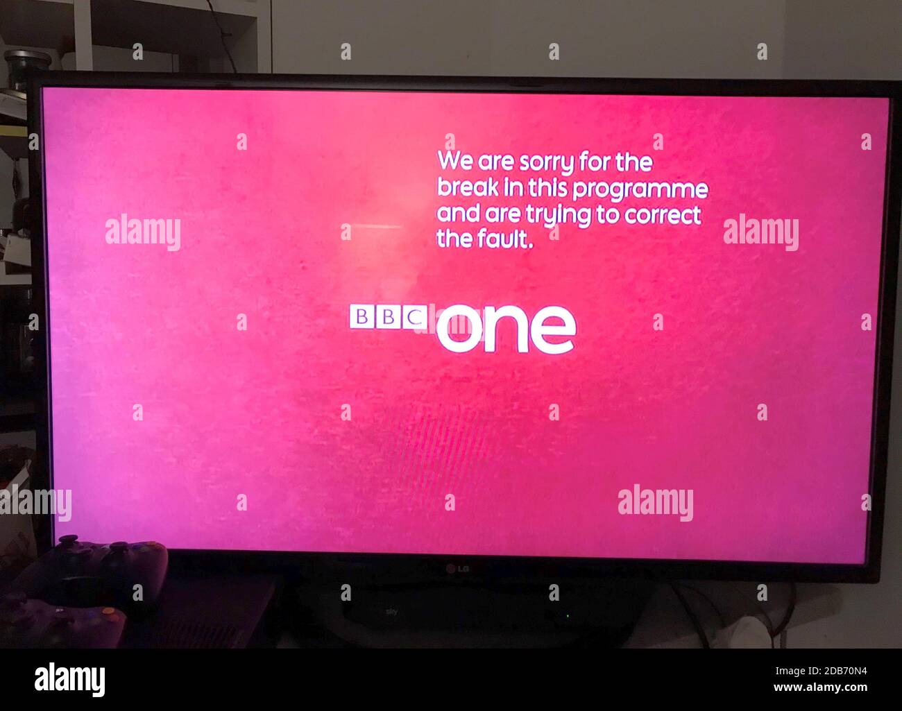 The error message on screen after BBC One suffered technical issues during  an episode of Panorama on Monday evening Stock Photo - Alamy