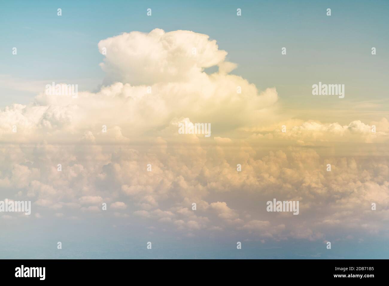 Cloud viewed from Airplane Stock Photo
