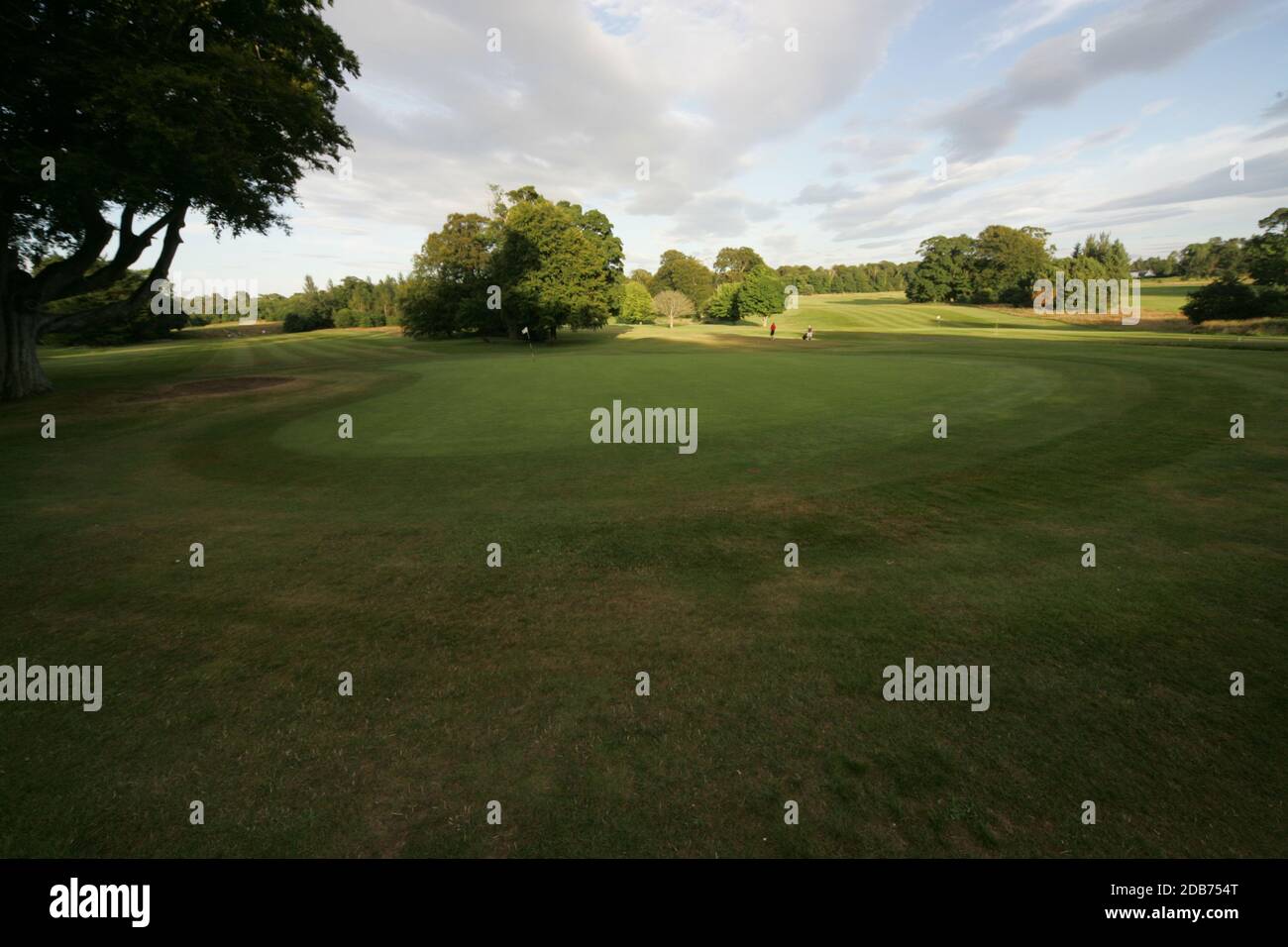 Scotland Ayrshire Ayr Belleisle Golf Course, fairways and red flag