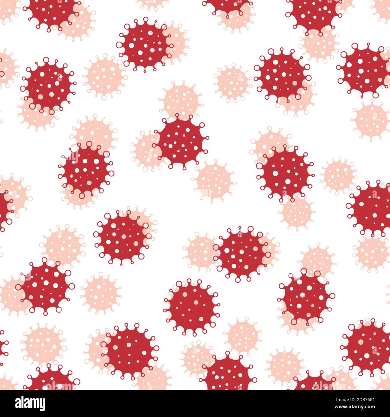 Coronavirus seamless background pattern. Red virus silhouettes. COVID ...