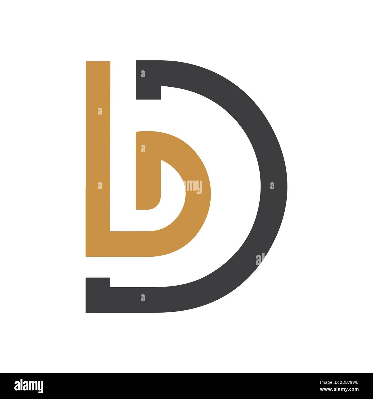Initial letter bd logo or db logo vector design template Stock Vector