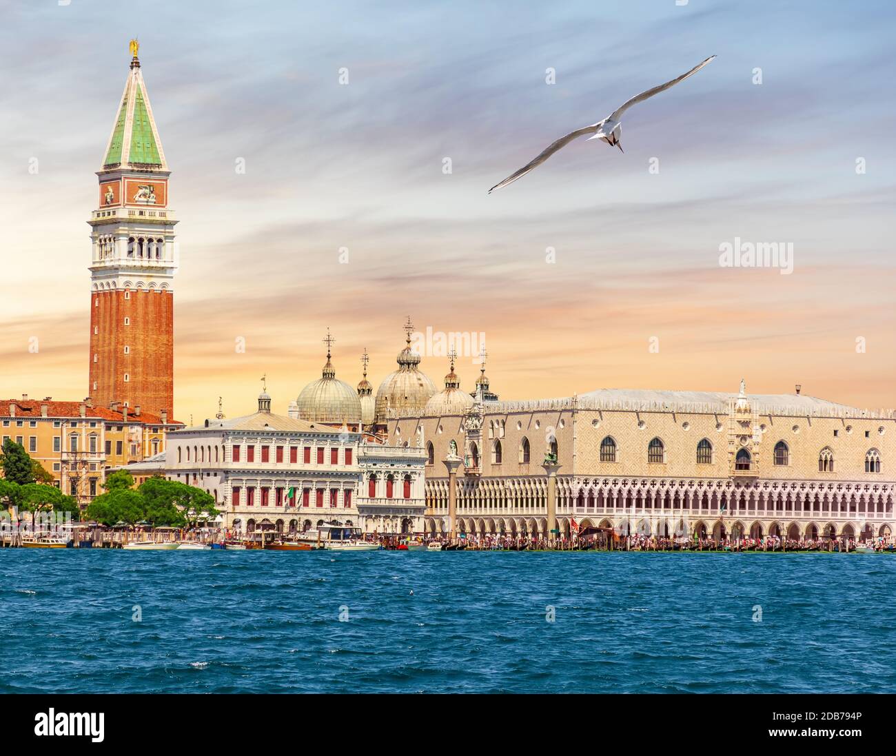 Venice famous places, view from the Canal, Italy. Stock Photo