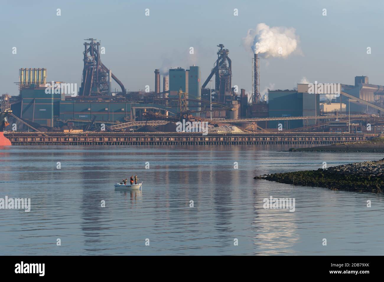 Tata Steel Plant Ijmuiden Holanda Foto editorial - Imagen de