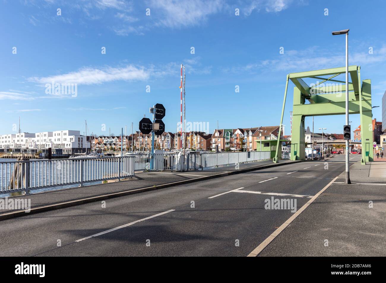 bascule bridge in Cuxhaven, Germany Stock Photo