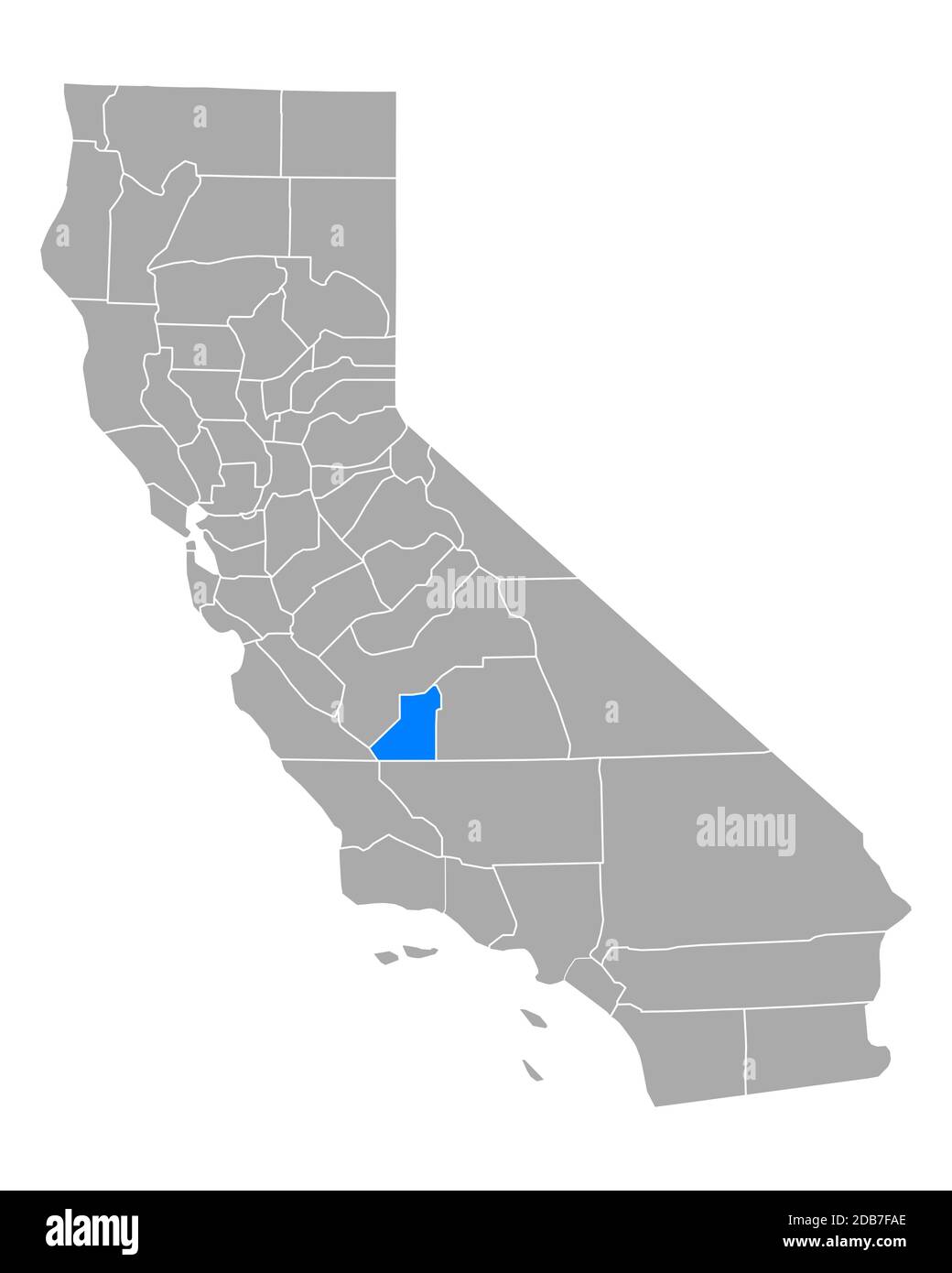 Map of Kings in California Stock Photo