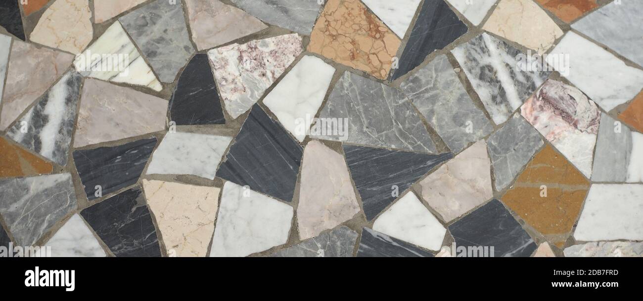 wide grey and brown marble texture useful as a background Stock Photo