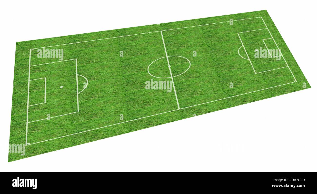 Perspective of football pitch (aka football field or soccer field) made