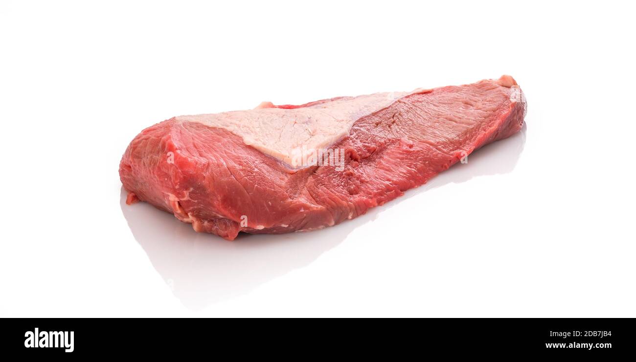 Cap of rump veal white isolated Stock Photo
