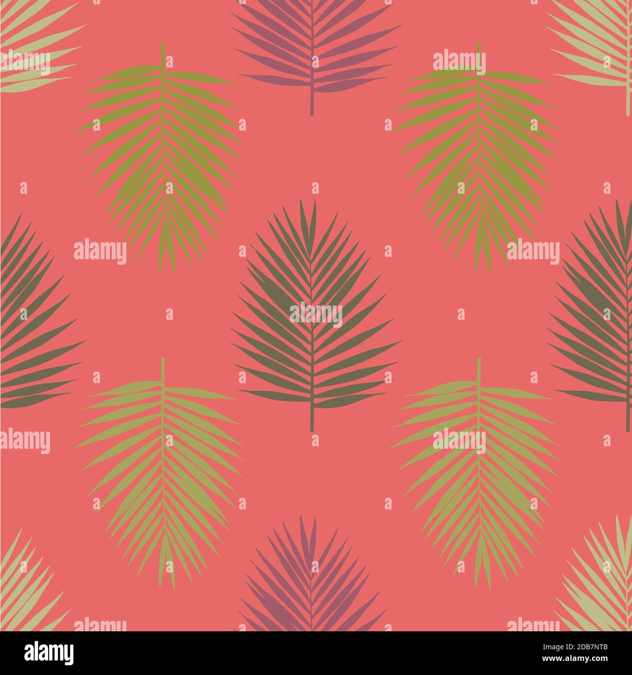 Modern tropical palm leaves seamless pattern. Vector illustration Stock ...