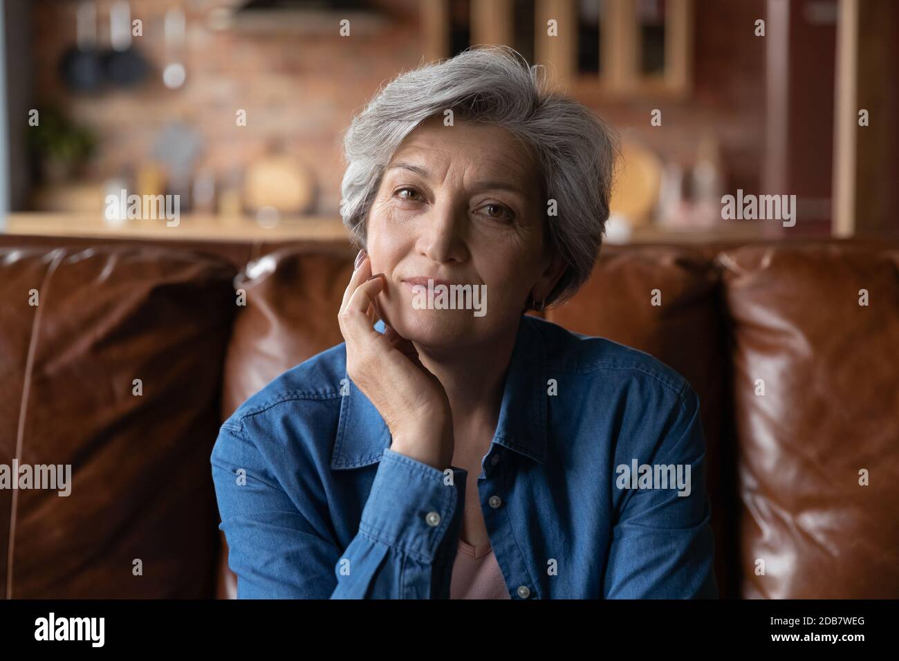 Attractive older woman portrait hi-res stock photography and images - Alamy