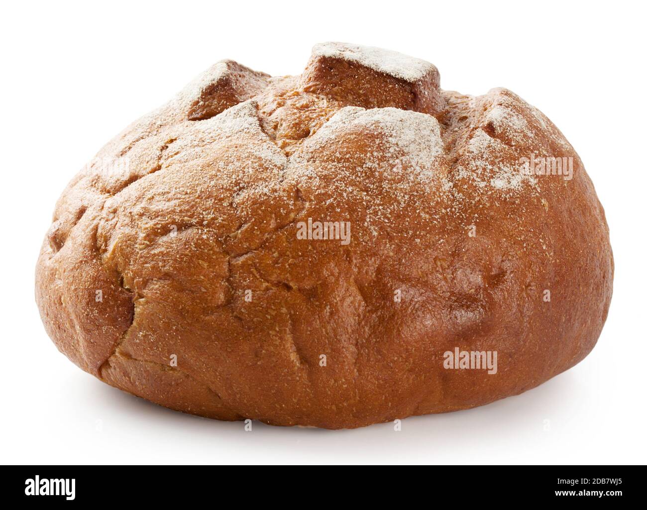 Fresh tasty rye bread isolated on white background Stock Photo - Alamy