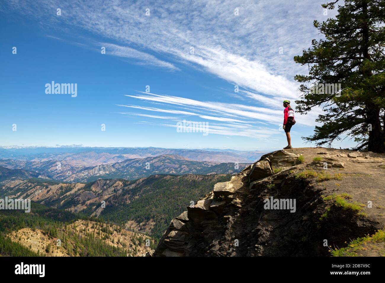 WA18141-00...WASHINGTON - Overlooking the Wenatchee River Valley from Mission Ridge in the Wenatchee National Forest. Stock Photo