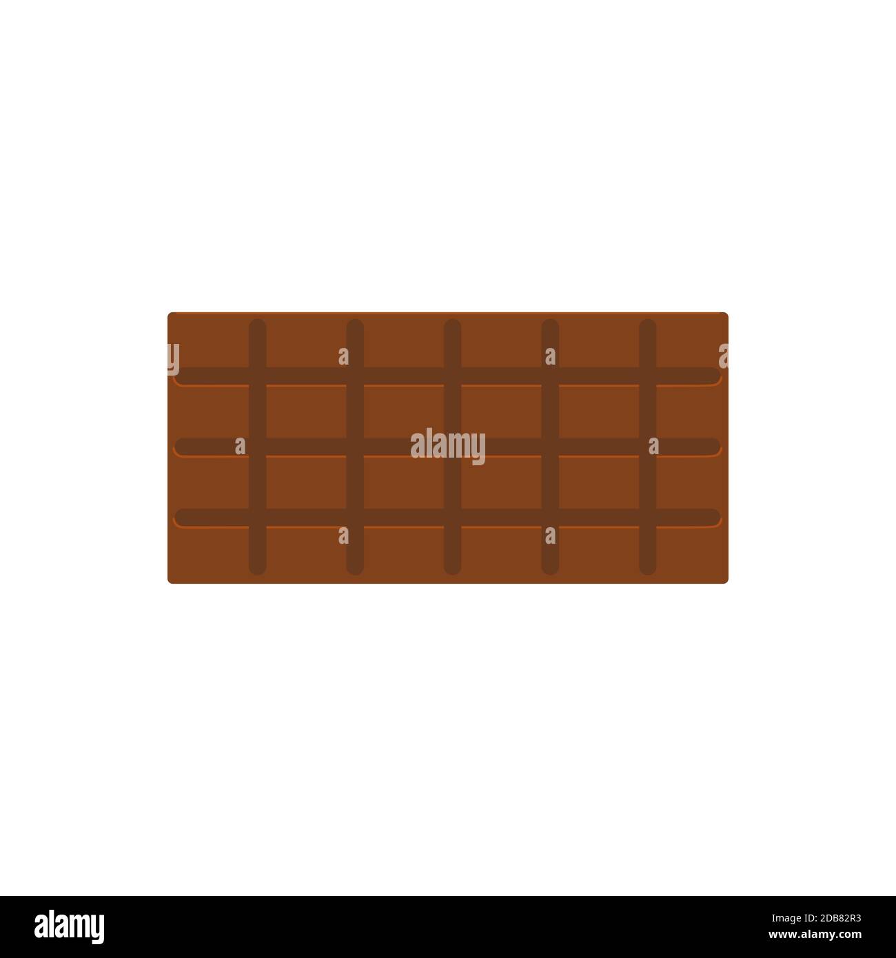 Milk chocolate Isolated icon in flat design Stock Vector