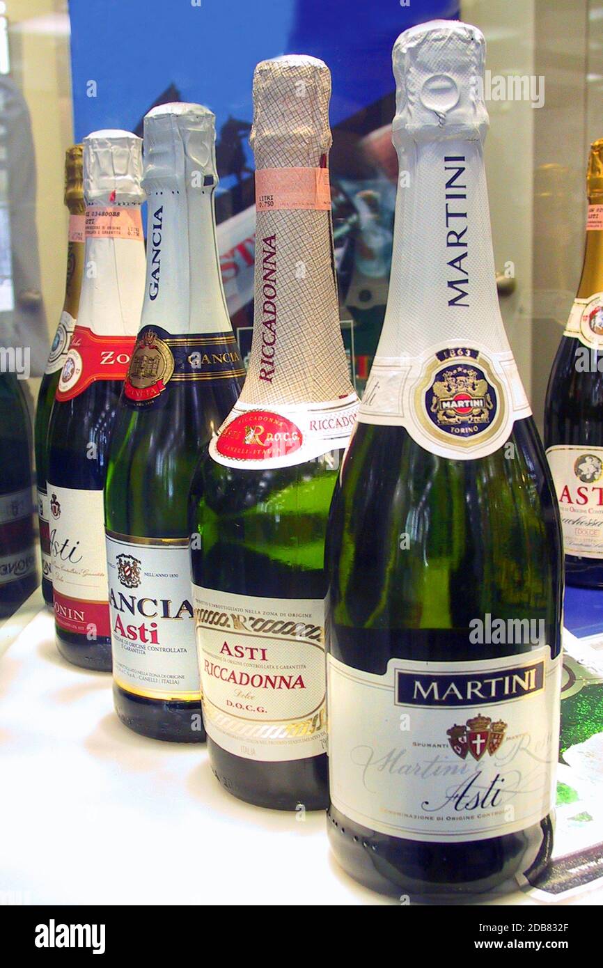 Turin, Piedmont/Italy. 10/24/2009 The Wineshow Fair.Bottles of