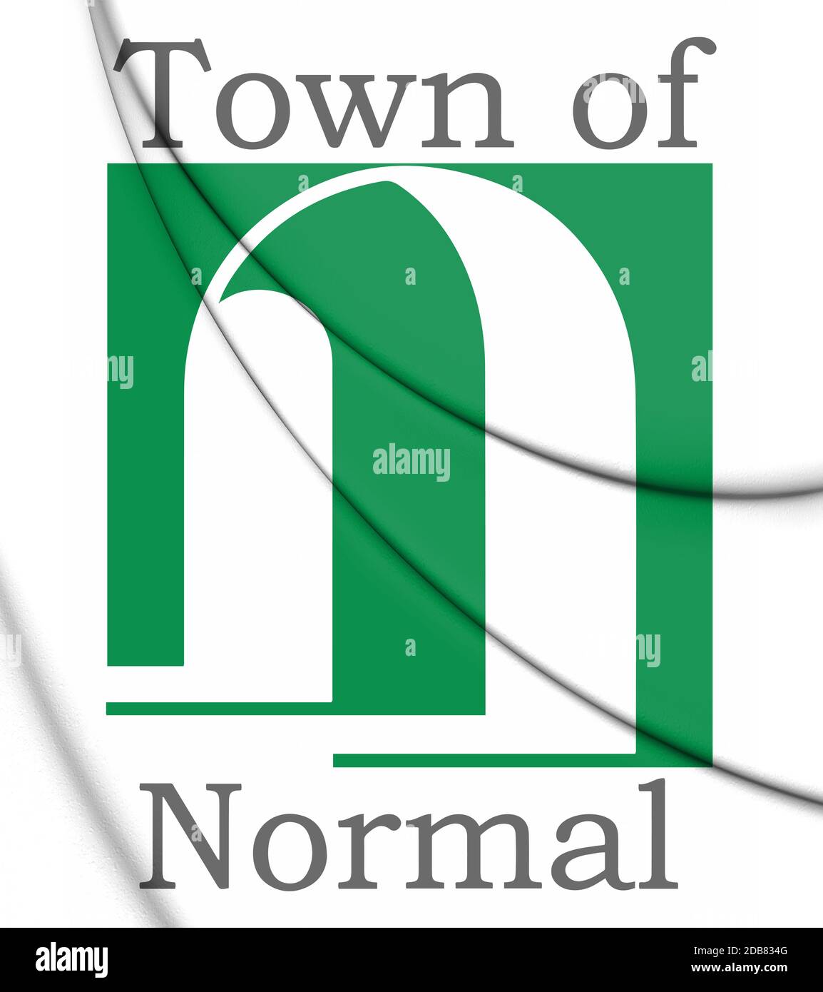 3D Emblem of Normal (Illinois), USA. 3D Illustration. Stock Photo